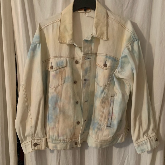 Free People tie dye jean jacket